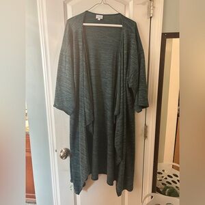 Variegated blue/green Open Front Cardigan/duster